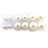 Les Trésors De Lily [J5966] - 6 paires de boucles 'Perla' ivoire