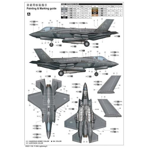 Trumpeter 1/32 Scale US Air Force F-35A Lightning Plastic Model Kit 03231