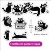 500Pcs Creative Little Black Cat Cute Cartoon Roll Stickers Decorative Water Cup Notebook Diy  Stickers
