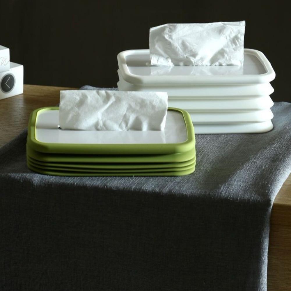 Silicone Napkin Tissue Holder Elastic Lifting Car Paper Case Towel Dispenser  Livingroom Decor