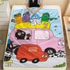 Barbapapa Poster Printed Flannel Blanket, soft throw for bedroom sofa, washable, fan merchandise, great gift.