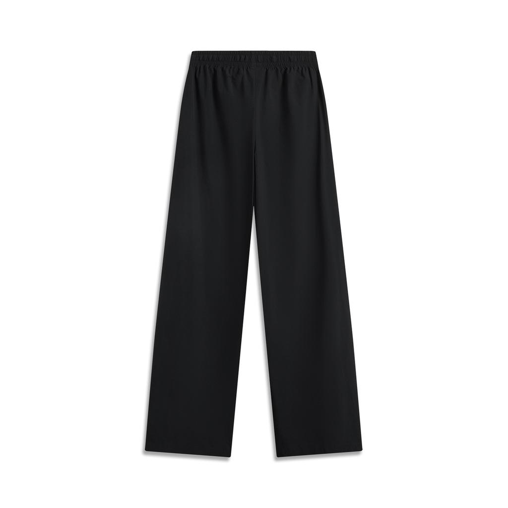 Li Ning Sports Lifestyle Series Casual Ice Silk Quick-Dry Cool Comfortable Versatile Sports Long Pants Women Bottoms Black AYKV478-1