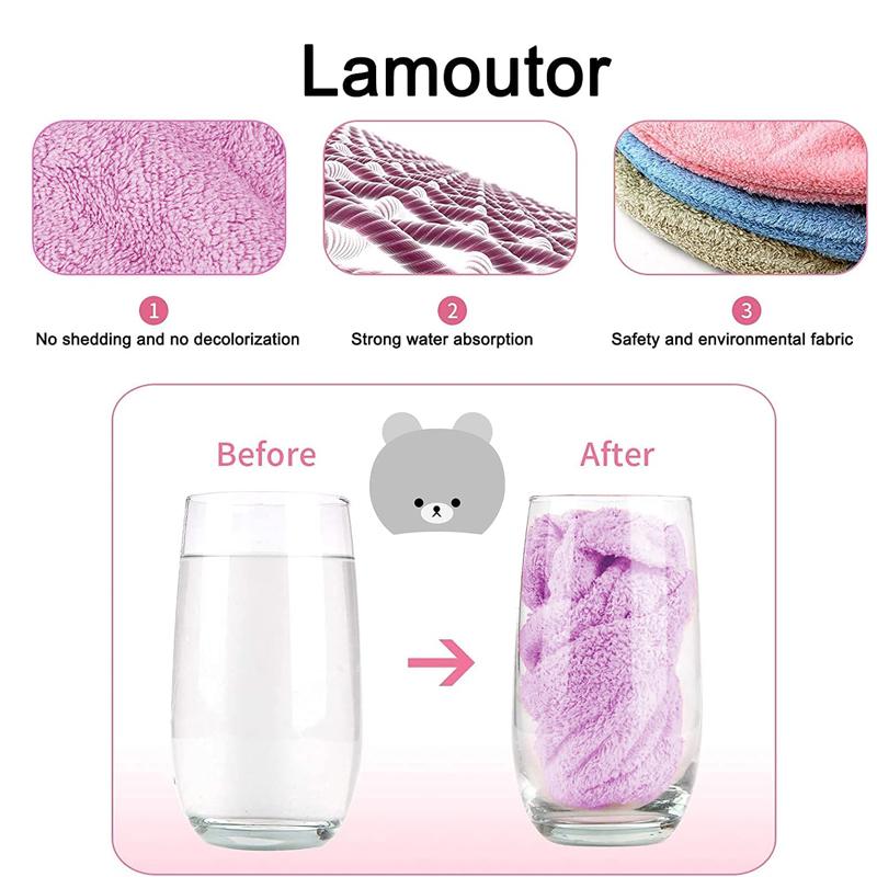 Cute Hair Drying Cap Hair Drying Hat Quick-Dry Hair Towel Cap Water Absorption Turban Hair Dry Cap Hair Towel Wrap