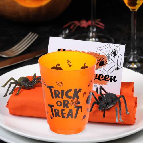 Lurrose Halloween Theme Plastic Cups, 20-Pack, Reusable Party Drinking Cups, Available In Various Colors, Durable and Stable Construction