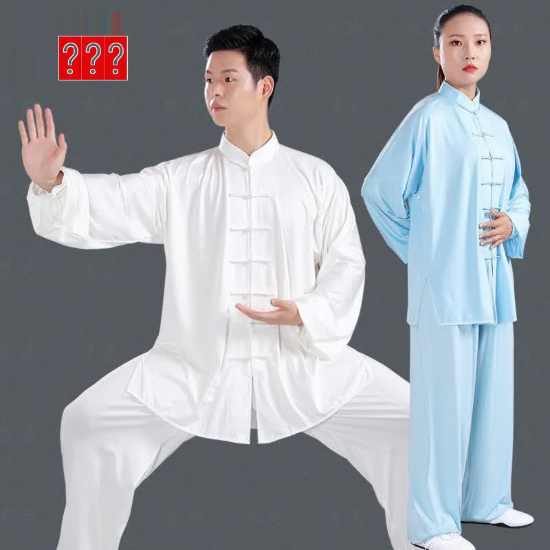 Traje Deportivo de Tai Chi de Seda de Leche de Verano Jingwei