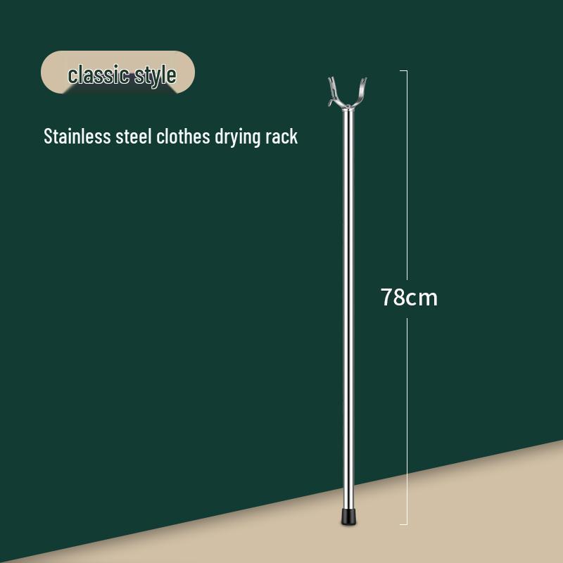 Extra Thick 304 Stainless Steel Retractable Clothes Drying Rod and Hanger for Household Use