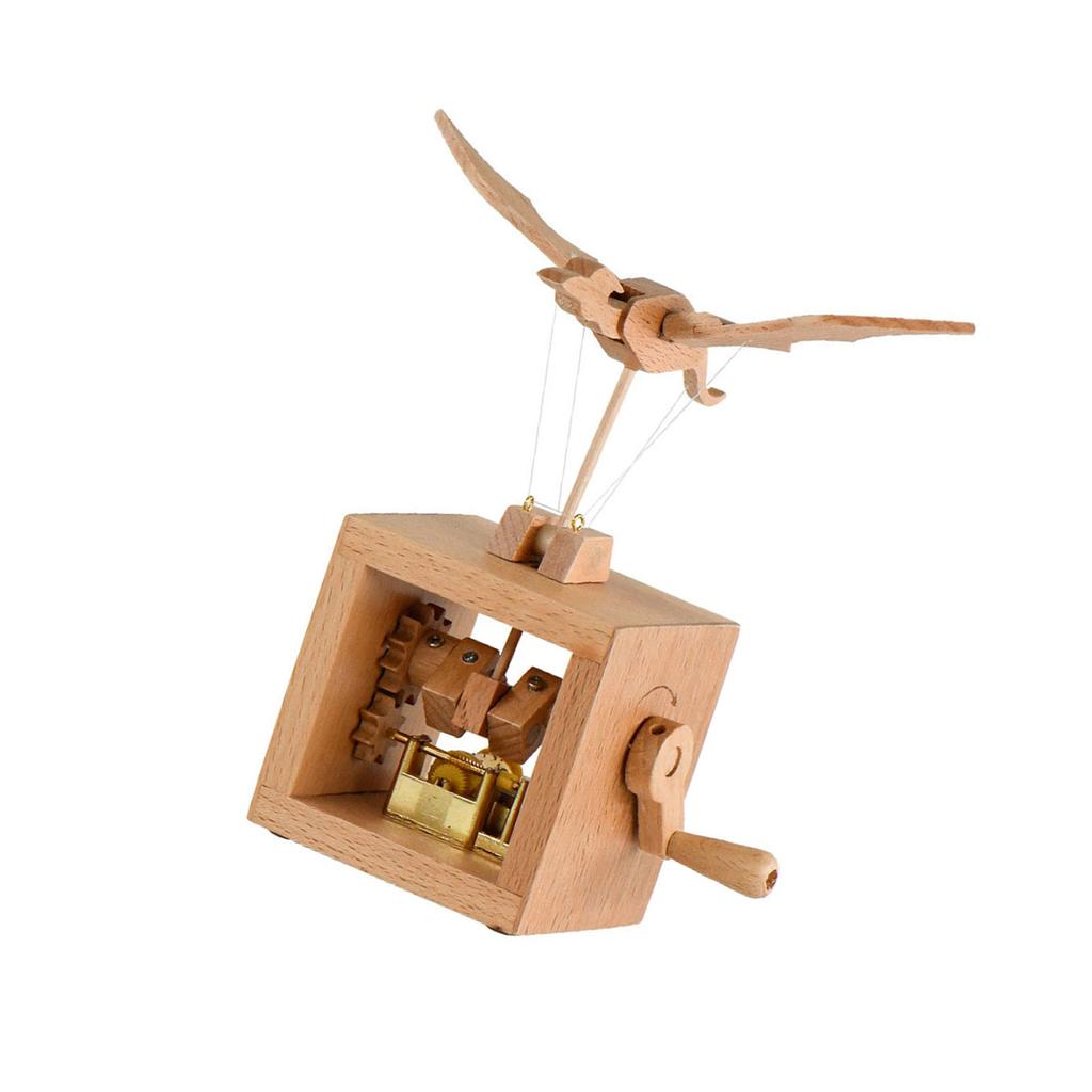 Vintage Styles Wood Music Box with Elegant Melodics Hand Cranked Musical Ornament for Collectors and Music Enthusiasts