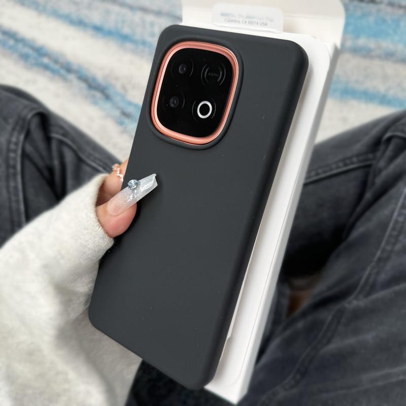 

Премиальный мягкий чехол из настоящего жидкого силикона для IQOO Z10 Turbo/Z10 Turbo Pro/iQOO 13 /Z9 Turbo Противоударный чехол для телефона IQOO Z10 Turbo чёрный