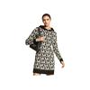 Sudadera con capucha y logo de letra jacquard SS23 Vestido de manga larga para mujer Vestidos Negro MF281DJ70N-004