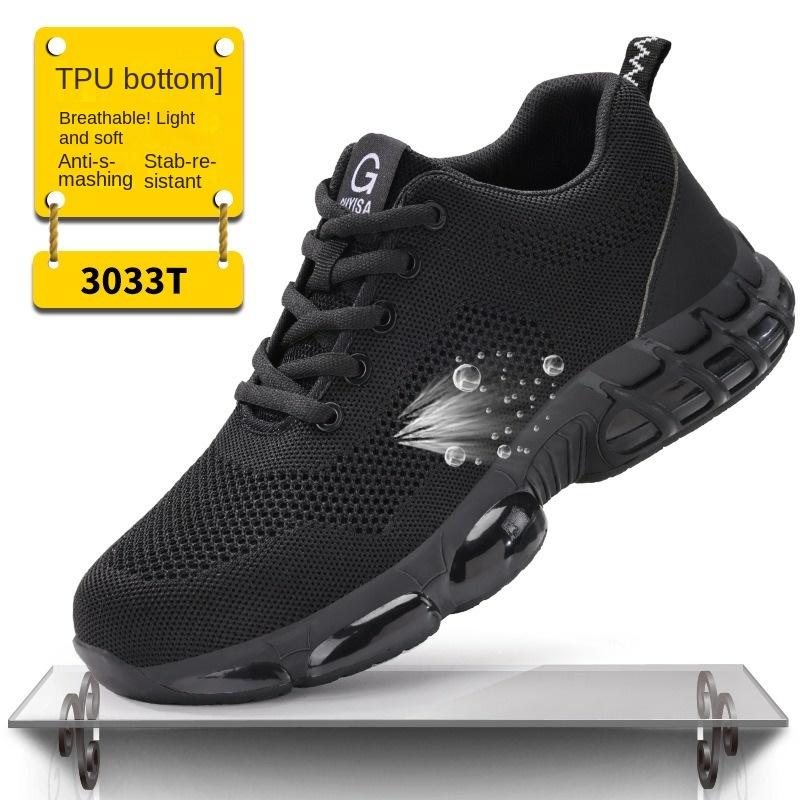 Labor Insurance Shoes, Smash-proof and Puncture-proof Safety Shoes, Lightweight and Breathable Steel Head Shoes