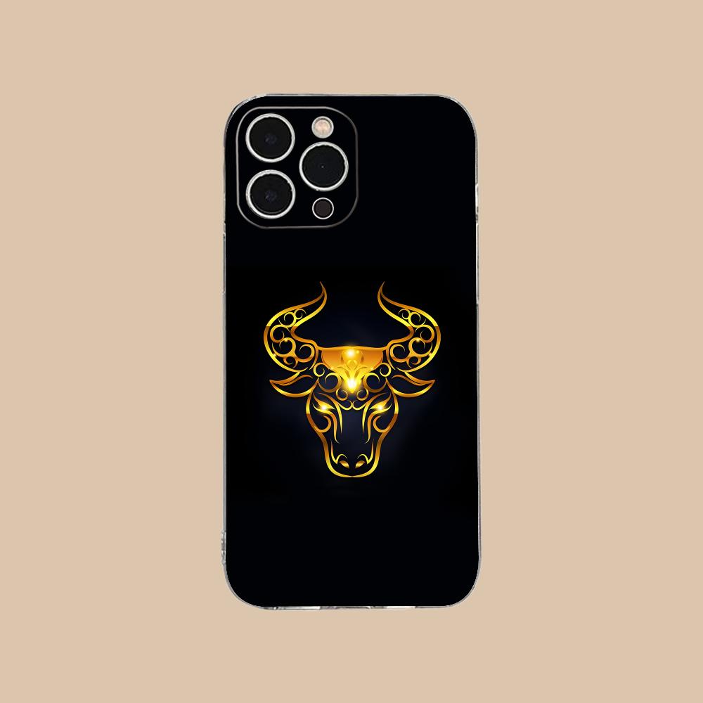 Bull Head Phone Case for iPhone 17 16 15 14 13 12 11 X XR XS Air Pro Max Plus Mini Soft TPU Clear Cover