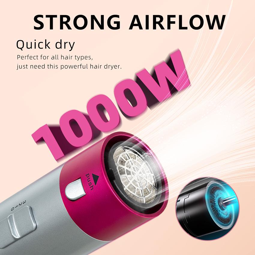 5-in-1 Multifunctional Hot Air Comb: Auto Curling Iron & Straightener Hair Dryer