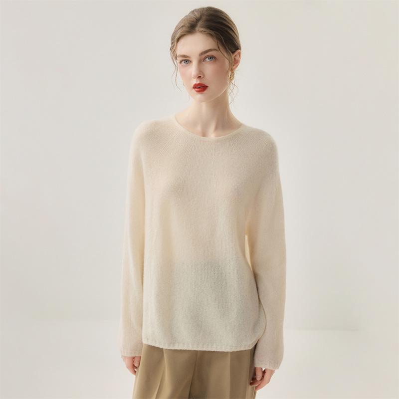 Lekasha Women's Cashmere Goat Wool Loose Knit Sweater