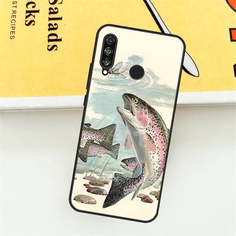 Trout Fishing Case For Huawei P30 P20 P40 Lite Nova 11 Pro 9 10 SE 5T 3i 7i 11i Y60 Y70 Y90 Y61 Y91 Cover