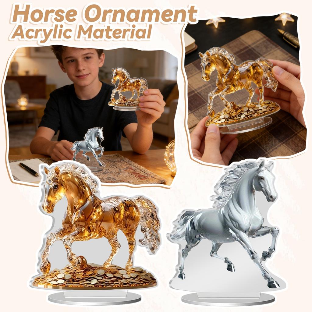 2D Acrylic Horse Year Desktop Ornament