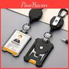 Retractable Badge 1pc Heavy Reel With Id Badge Holder Tactical Id Card Holder Vertical Id Card Holder With Carabiner Key Chain Badge Reel