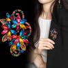 Vintage Exquisite Rhinestone Crystal Flower Brooch For Women Clothing Jewelry Accessries Gifts