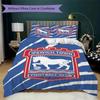 Ipswich Town FC Pattern Bedding uilt Set uilt Cover Pillowcase Home Decoration Birthday Gift (1 * duvet cover + 2 * pillowcase without core)