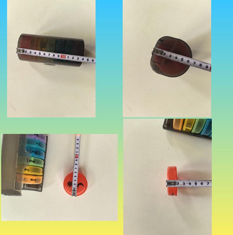 Portable Weekly Pill Box with Morning/Evening Sections - Seven Colors