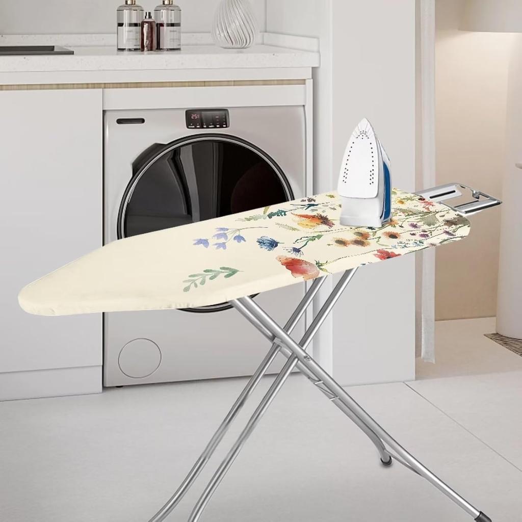 Floral Pattern Iron Board Cover 15x54 Ironing Board Cover with Elastic Edge Scorch Stain Resistant Ironing Board Covers Iron Table Cover
