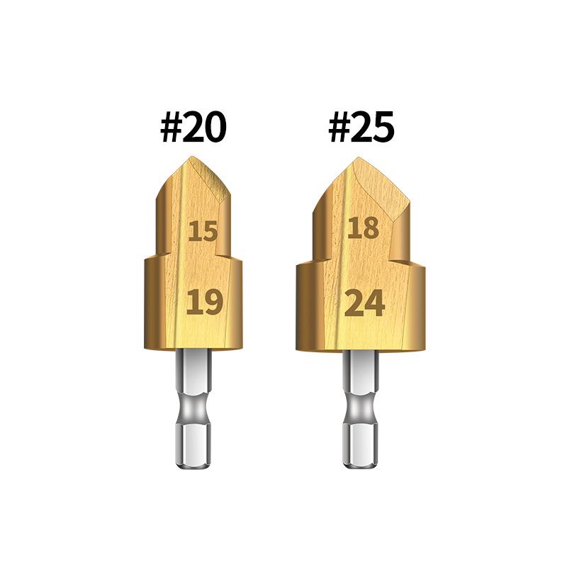 T-Handle Drill Bit Set for PPR/TPR Pipes: Water Pipe Punching & Reaming (20/25/32mm, 1/2" & 3/4").