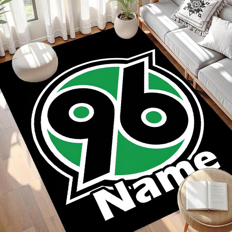 Custom Name Personalized Hannover 96 Football Print Carpet, Versatile Home Decor Rug, for Playroom, Apartment, Balcony, Entryway, Hallway Gift
