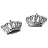 2pcs Crystal Crown Car Sticker,Sliver Metal Crown Emblem Badge Sticker Car Accessories Car Side