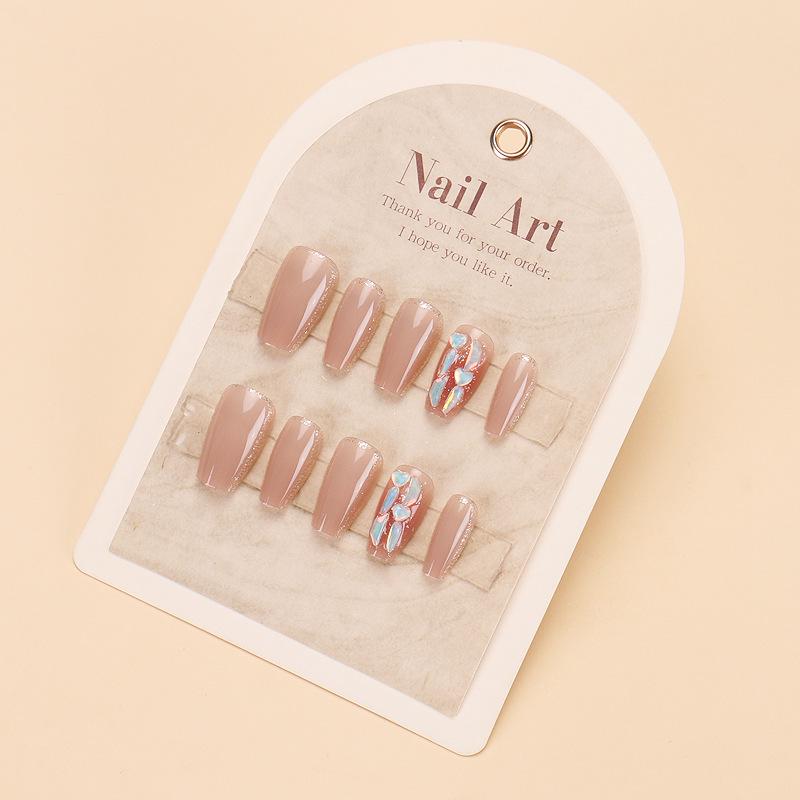 Verlaufende Bernstein-Goldfolie Abnehmbare Nagelsticker - Herbst/Winter-Kollektion