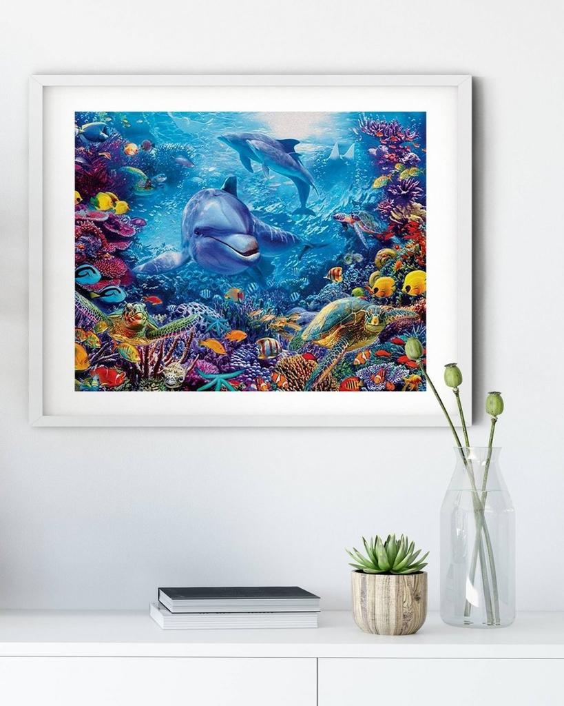 Haft diamentowy morski świat 45x60 cm