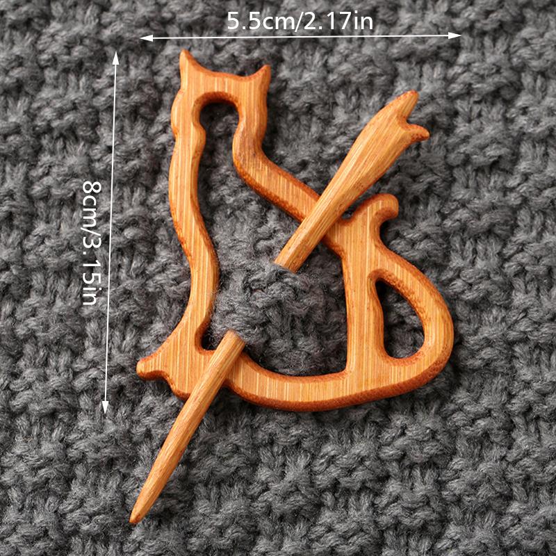 1PC Knitted Fabric Buckle Exquisite Clothing Accessories Rural Style Natural Style Sweater Buckle Elegant Wooden 10 Styles