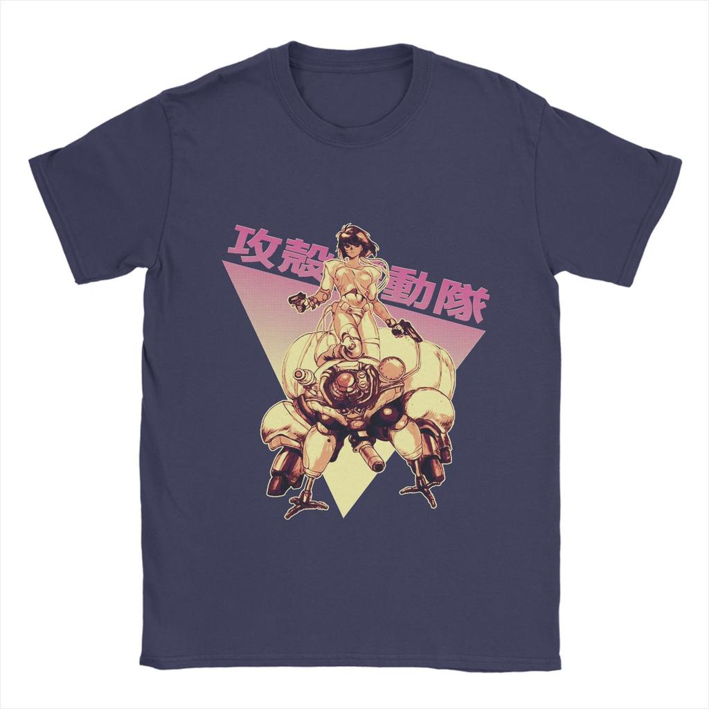 Ghost in the shell    Men's T Shirt Motoko kusanagi Crazy Tee Shirt Short Sleeve O Neck T-Shirts Cotton Plus Size Clothing