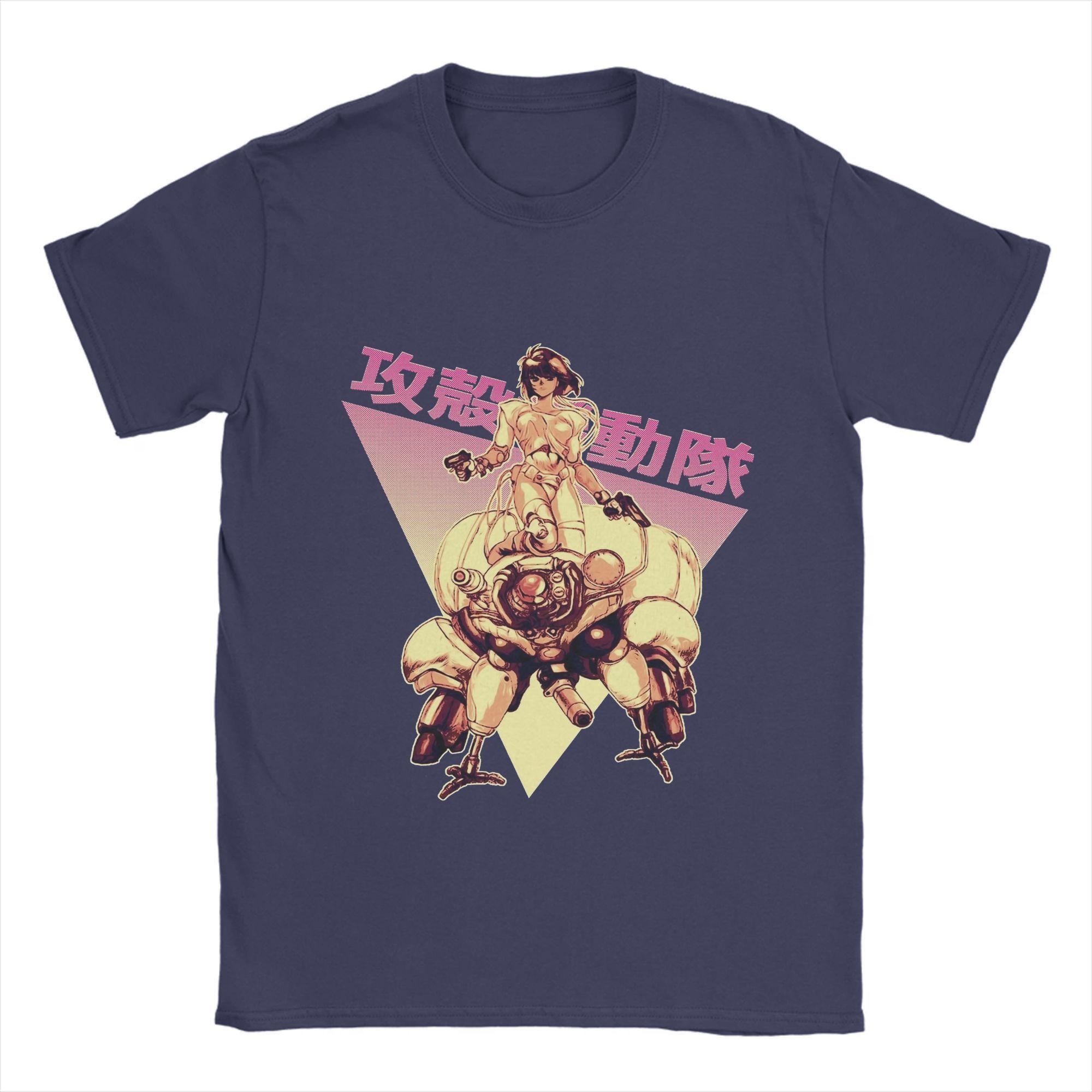 

Ghost in the shell Men s T Shirt Motoko kusanagi Crazy Tee Shirt Short Sleeve O Neck T-Shirts Cotton Plus Size Clothing 4XL