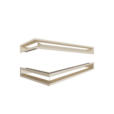 Fireplace Grille KRATKI LUFT Cream 9x80x40 Right Ventilation Set 2 Pcs