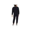 Nike Casual Sports Suit Swoosh Color Block Pattern Spliced Round Neck Long Sleeve Top Logo Design Cuffed Pants Kids Suit Black FD5038-010