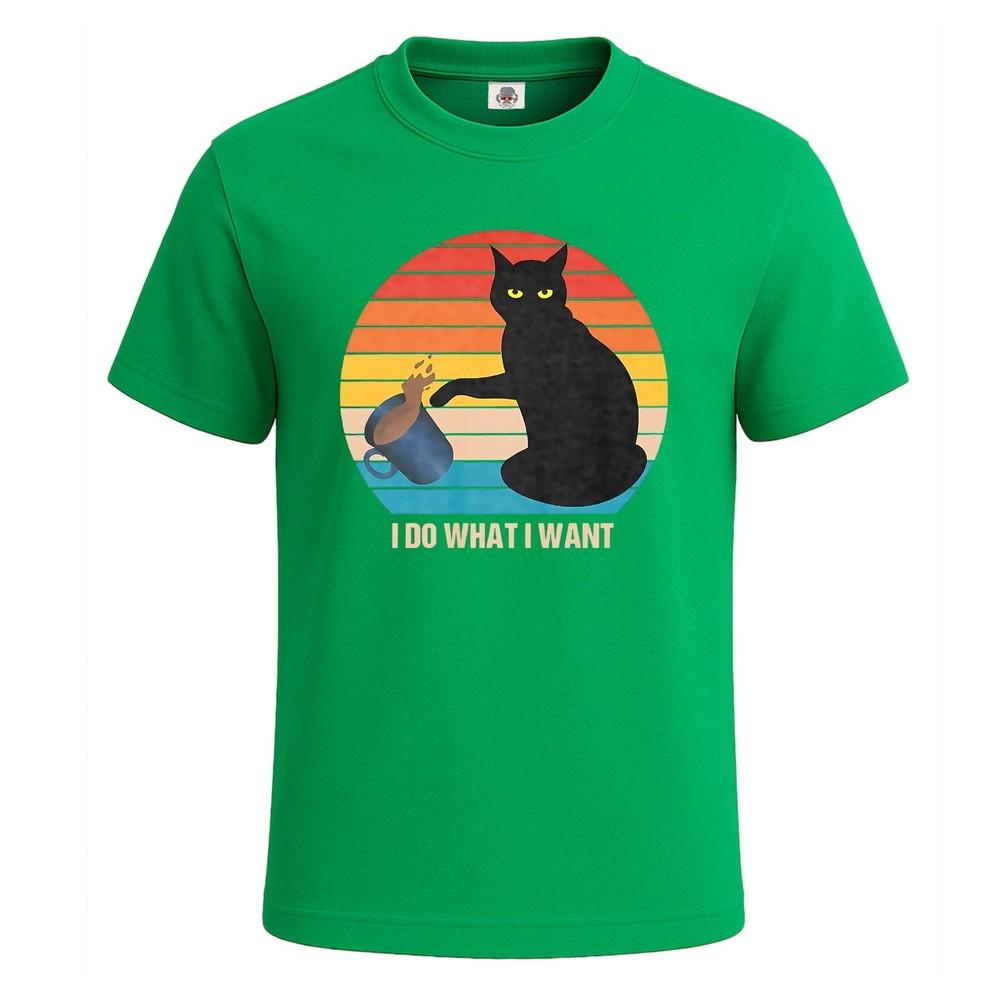 I do what i want funny orange tabby cat lover gift mens t shirt funny shirt top 2XL