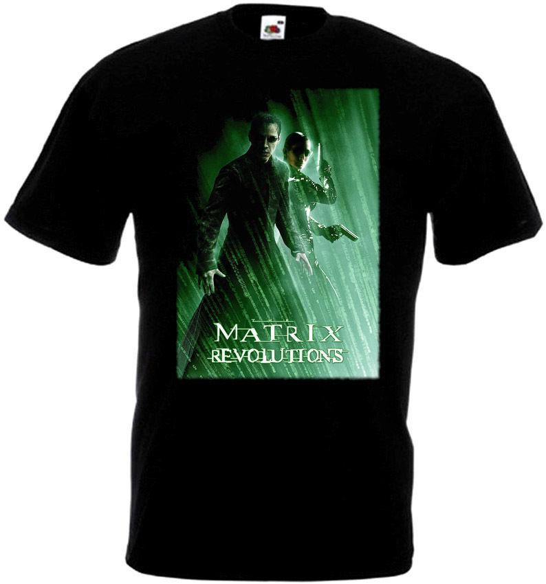Matrix Revolutions v2 T-shirt black movie poster all sizes S5XL S