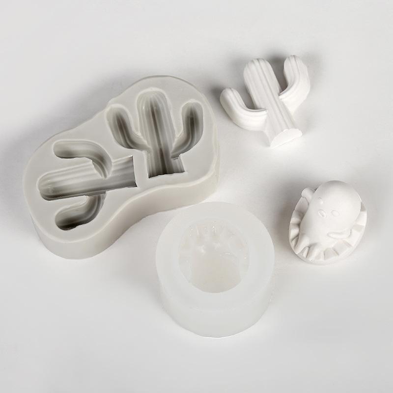 New Cactus Shaped Chocolate Molds Silicone Dessert Molds for Baking Cake Candy DIY  Christmas Kitchen Party Decoration Supplies