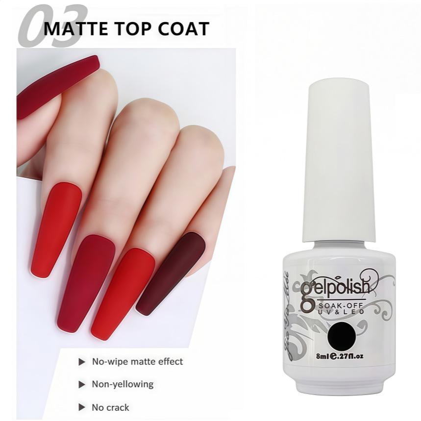 Amber Gel Polish Set: Gel Polish Manicure Kit with Whitening, Base Coat, and Sealer.