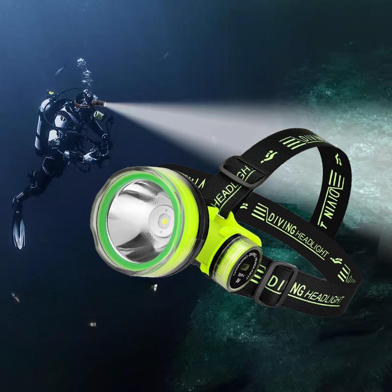 1Pc  New Led Diving Strong Light Super Bright Waterproof Usb Charging Long-range Shooting Long-range Diving Salvage Fishing Headlight