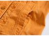 Korean Style Sleeveless Orange Denim Motorcycle Vest for Men