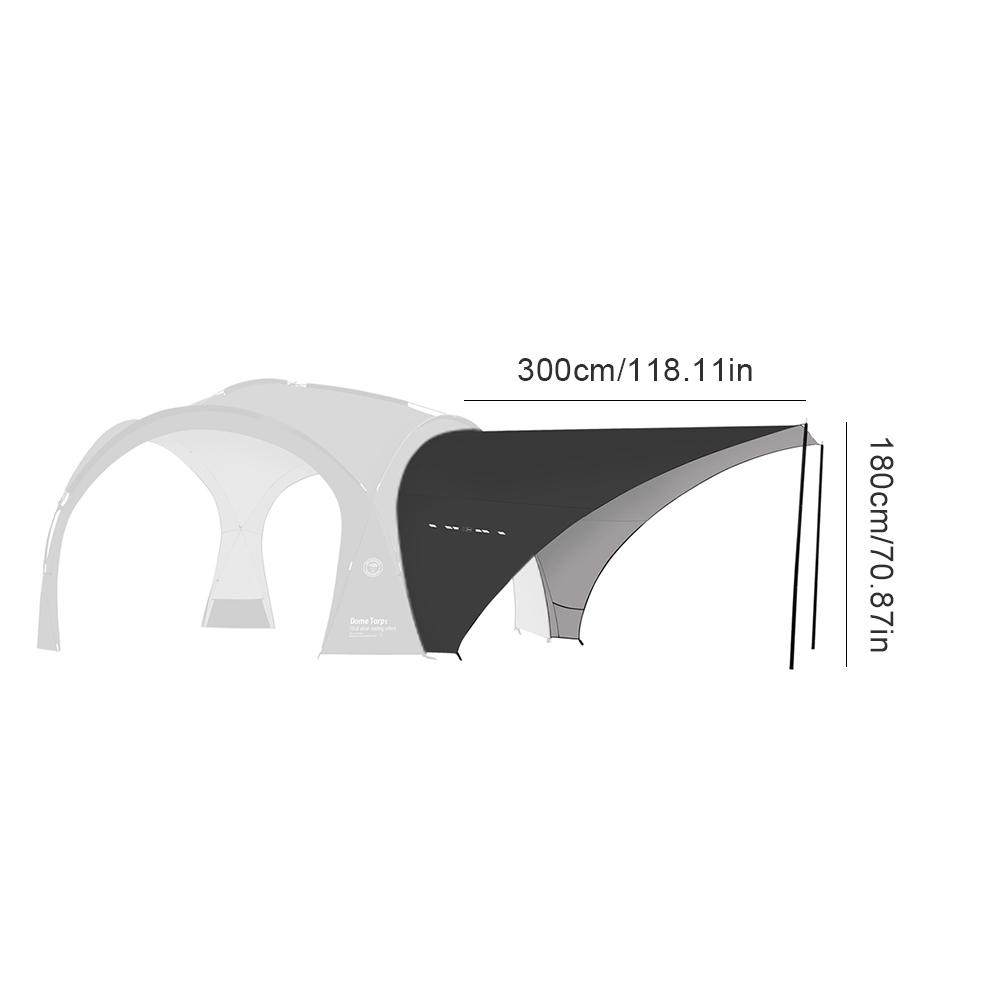 Outdoor Silver Coated Canopy Rainproof Sunscreen Self-driving PU3000MM Awning For Camping Dome Shelter Sunshade Beach Tent Dome