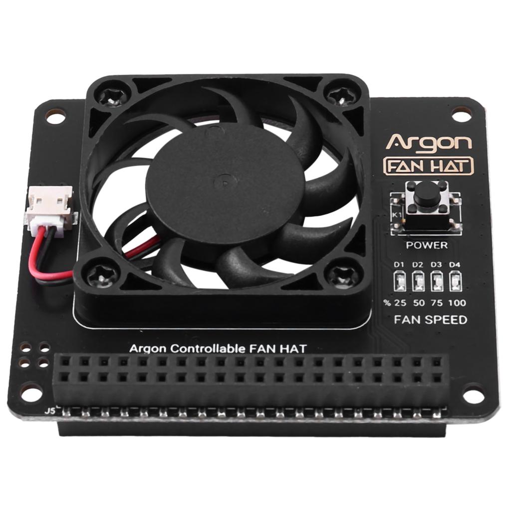 Fan HAT for 4/ 3 Cooling Fan with Software Adjustable Speed / 40mm Big Fan for Raspberry Pi4