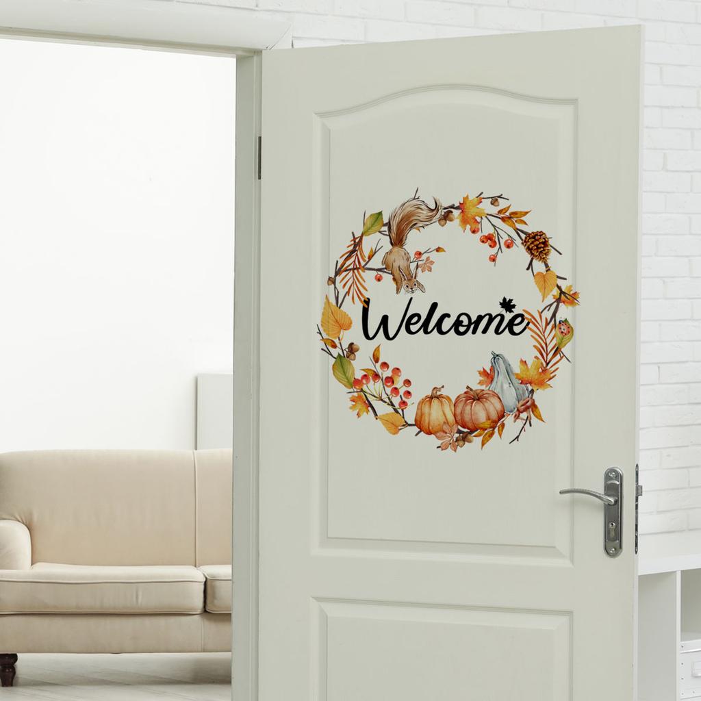 Ms8720 Squirrel, Pine Cone, Maple Leaf Autumn Harvest, English Bedroom, Bathroom, Bathroom, Warm Door Sticker, Large Quantity And Negotiable Price