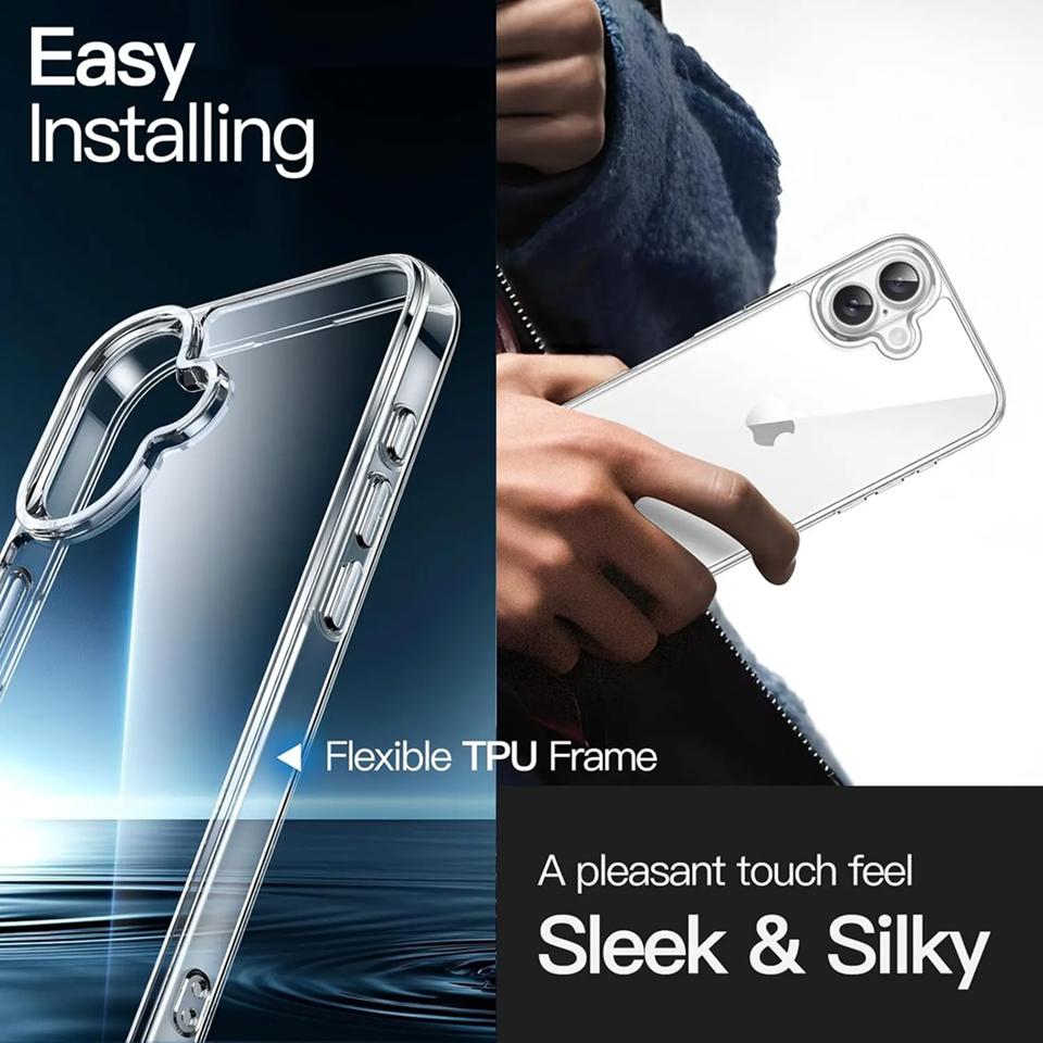 Yellowing Clear Acrylic Case For iPhone 17 Air 16 15 Pro Max 14 Plus 13 12 11 Shockproof Phone Cover Accessories