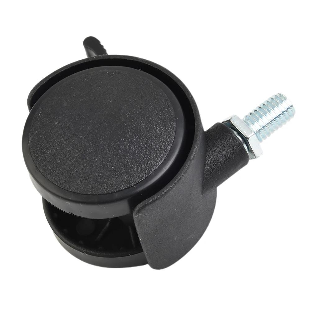 Plastic Swivel Roller With Brake 40mm Caster Wheel Replacement For Office Computer Chair Sofa Furniture Hardware Accessories