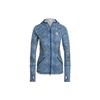 Stella McCartney Tpa Long Sleeve C.R. All Over Water Wave Pattern Logo Print Hooded Jacket Women Jacket Blue HG6864