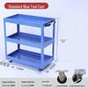Multifunctional Three-Layer Mobile Tool Cart for Auto Repair and Home Use
