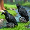 3PCS Beautiful Jackdaw Sculptures Intricate Build Birds Fashion Decoration Great For Outside And Indoor Enhancement