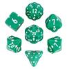 Cusdie Dado Quadrifoglio Portafortuna DND Dadi Lisci in Resina D4 D6 D8 D10 D% D12 D20 Set di Dadi Poliedrici Quadrifoglio per Giochi da Tavolo di Ruolo D&D