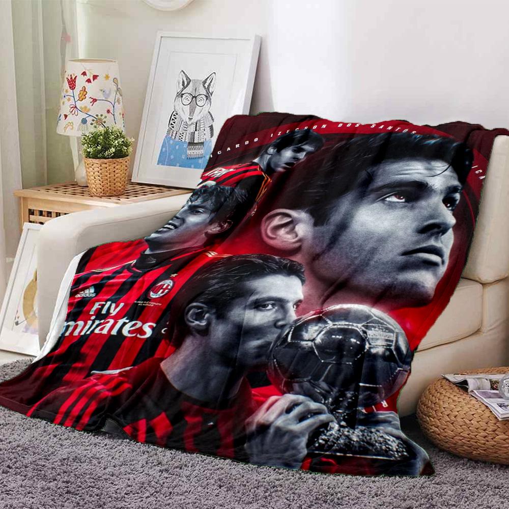 AC Mailand Fußballstar Collage Kunstdruck Flanelldecke Weiche Überwurfdecke Sofa Couch Bett Dekor Fußballfan Hausgeschenk